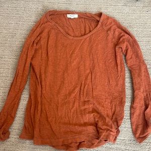 Dark orange Madewell long sleeve tee